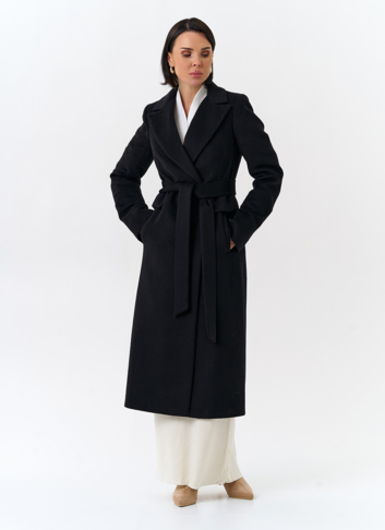 Женское пальто с поясом