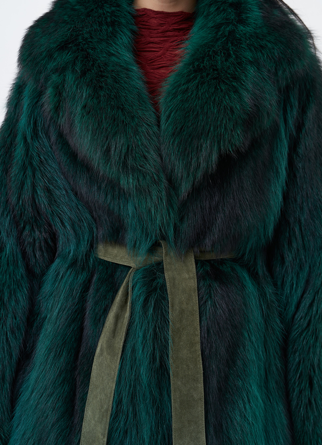 Шуба из енота летучая мышь модель № 29365 универмаг малина