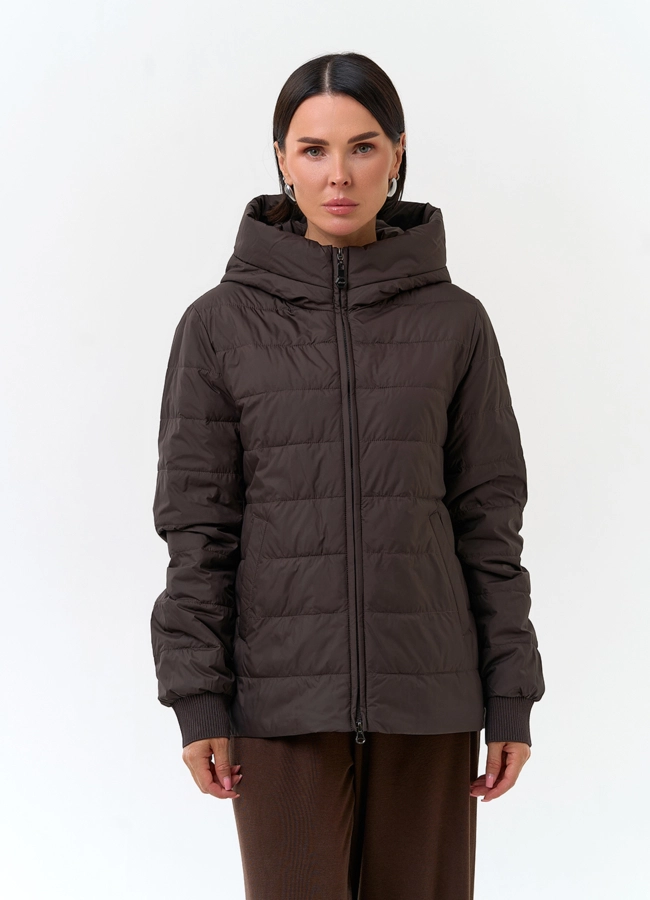 фото Женская куртка накидка с капюшоном модель № 33799