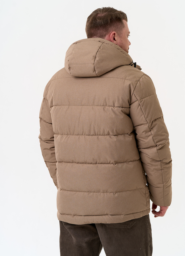 Мужской пуховик с капюшоном  модель № 31473 в кредит