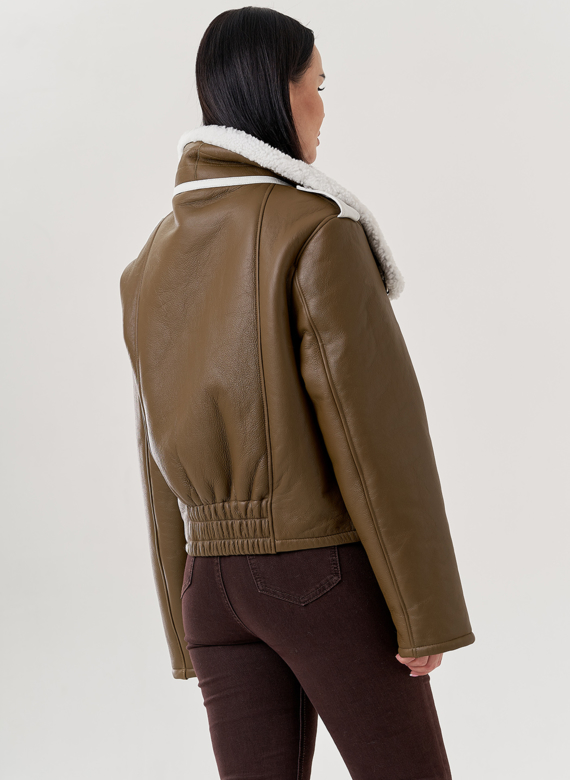 Женская дубленка пилот 