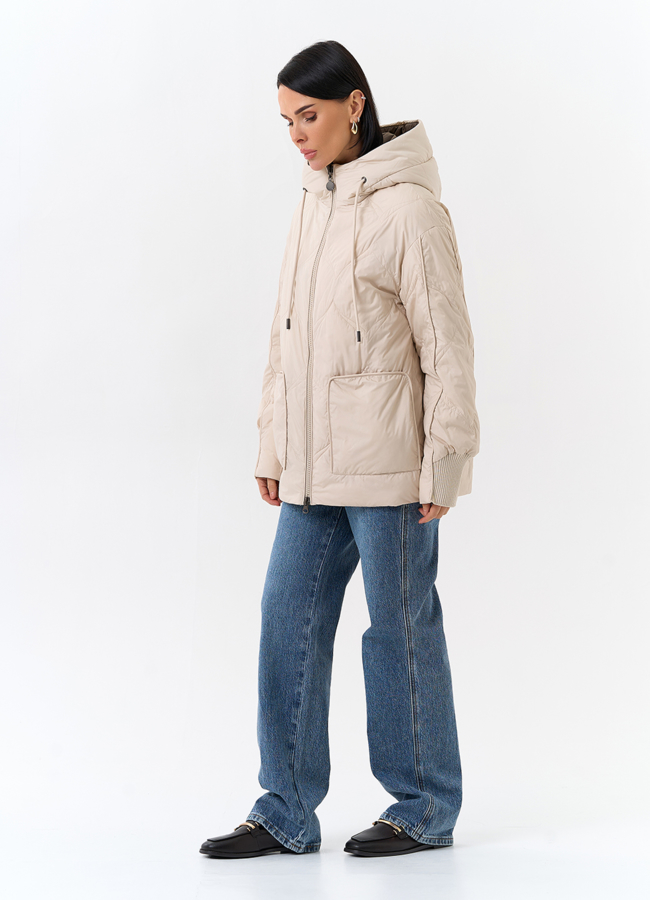Женская куртка с капюшоном  модель № 32508 в рассрочку