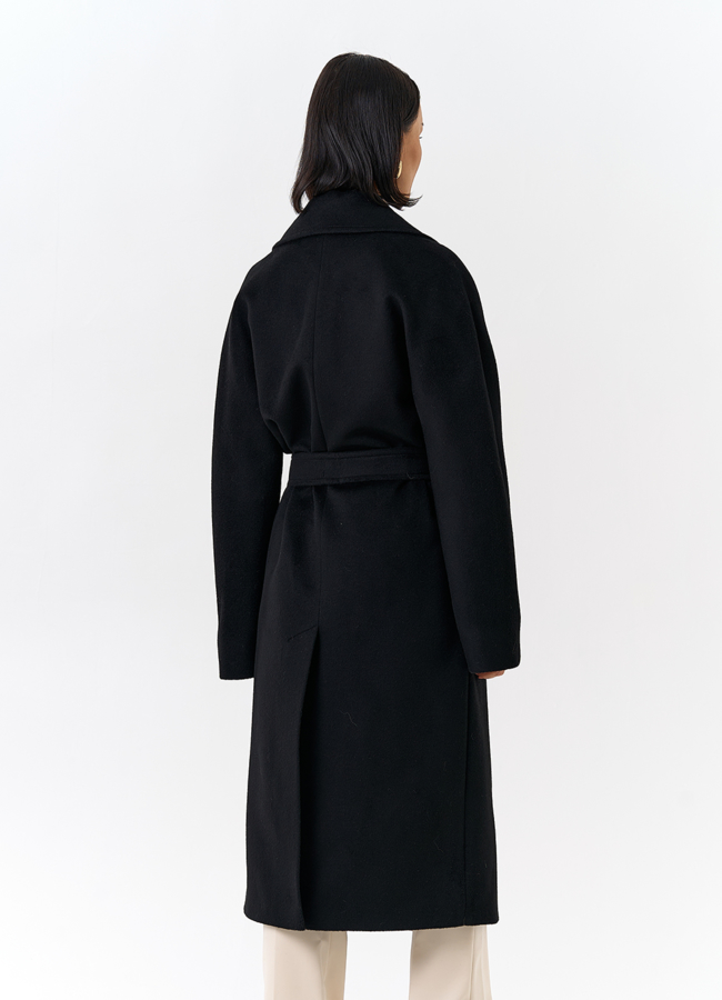 фото Женское пальто в черном цвете модель № 32514