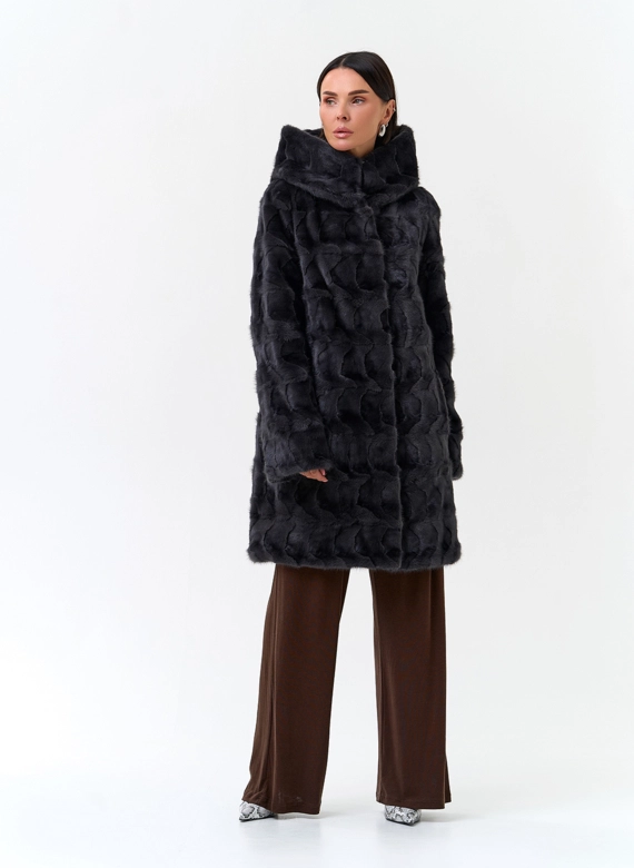Шуба из меха норки фото