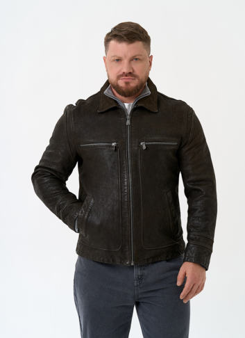 Мужская куртка из натуральной кожи Мужская куртка из натуральной кожи