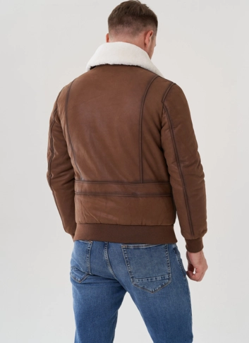 Мужская куртка из натуральной кожи  фото