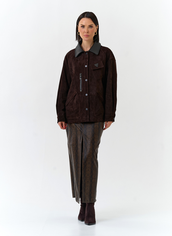 Женская куртка из натуральной замши