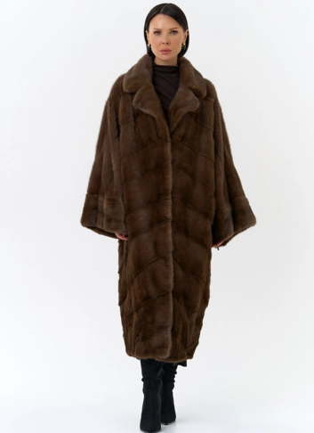 Шуба оверсайз с английским воротником