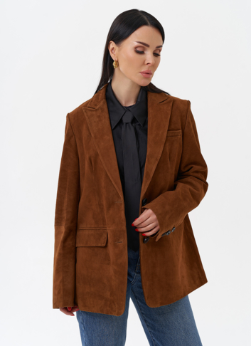 Женский замшевый жакет