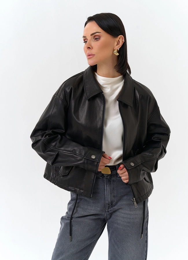 Женская куртка из натуральной кожи модель № 32533 в кредит