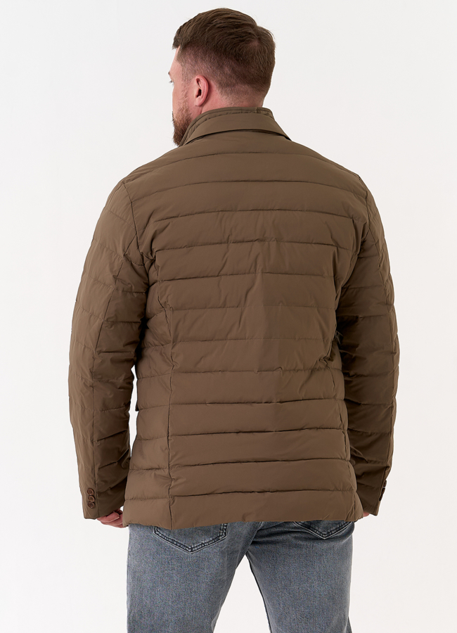 Мужской пуховик со съемной манишкой модель № 31461 универмаг малина