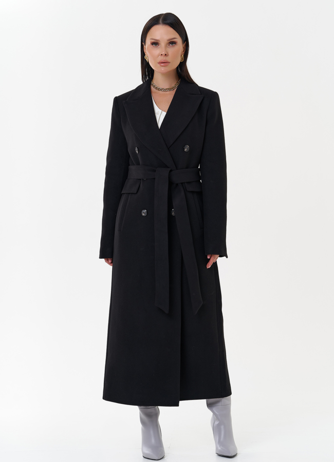 фото Классическое пальто с английским воротником модель № 27679