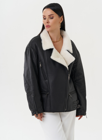 Натуральная дубленка оверсайз