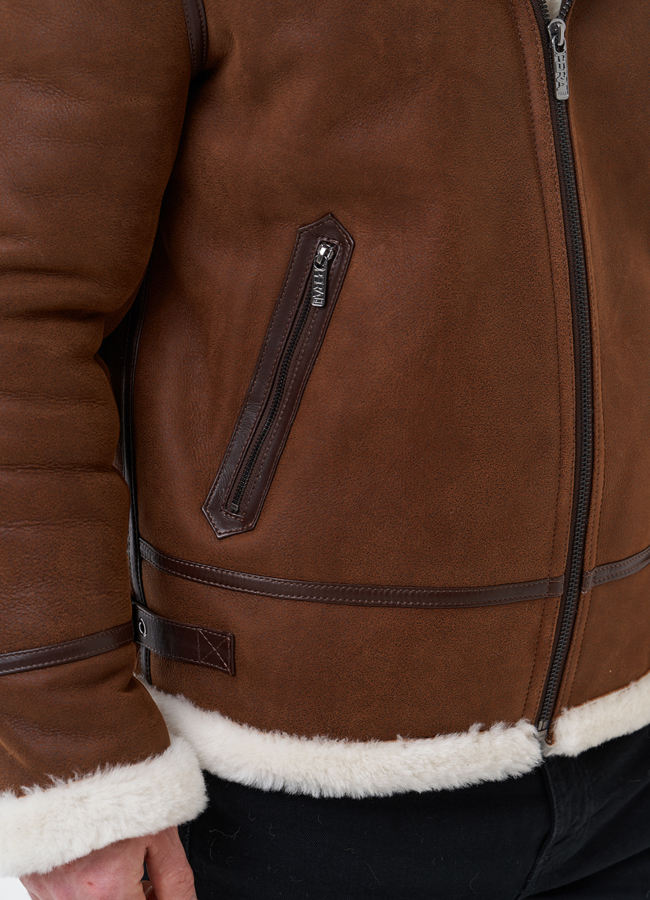 Мужская дубленка модель № 29053 универмаг малина