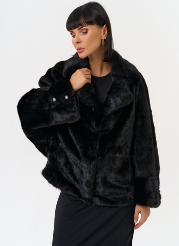 Куртка из меха норки с английским воротником