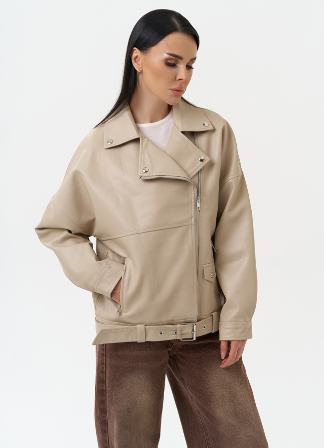 Женская куртка косуха из эко кожи модель № 30294 универмаг малина