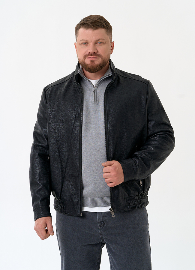 Мужская куртка бомбер из эко кожи модель № 32878 универмаг малина